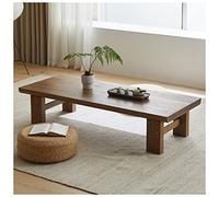 Mesa baja de madera de estilo japonés, multifuncional, rectangular, mesa de cóctel para sala de estar, mesa de cóctel flotante zen para sentarse y usar (color: A, tamaño: 120 x 60 x 38 cm)