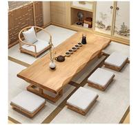 Mesa baja japonesa de 120 cm para suelo, mesa de altar, mesa de comedor de madera para sala de estar y comedor, 120 cm (A 100 x 50 x 35 cm)