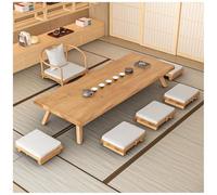 Mesa baja japonesa de 120 cm para suelo, mesa de altar, mesa de comedor de madera para sala de estar y comedor, 100 x 50 x 35 cm, diseño versátil para decoración del hogar