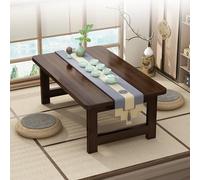 Mesa Baja Japonesa de Bambú Plegable para Espacio de Asiento Ahorrador de Espacio Sentado en El Suelo Escritorio Tatami Mueble de Comida Portátil para Salón(B,100*50*40CM/39.4*19.7*15.7IN)