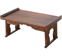 Mesa Baja Japonesa para Té Y Café, Altar De Meditación, Mueble para Sentarse En El Suelo, Bandeja De Cama Plegable De Madera, Escritorio Portátil para 19.7”x11.8”x9.1”