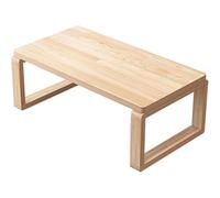 Mesa baja japonesa plegable, altar de meditación, mesa multifuncional para sentarse en el suelo para té, comedor, no necesita montaje (A 100 x 50 x 40 cm)