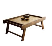 Mesa baja japonesa plegable, mesa auxiliar plegable para sala de estar, dormitorio y balcón, no requiere montaje, tamaño compacto, 62 x 38 x 24 cm, perfecta para asientos en el suelo