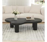 Mesa baja moderna con forma de nube con borde redondo grueso y 4 patas, bonito diseño de dibujos animados, 39.36 pulgadas