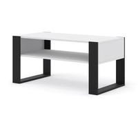 Mesa baja mondi 100x50x47 blanco & negro