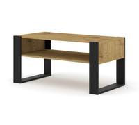Mesa baja mondi 100x50x47 crema & negro