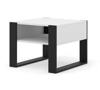Mesa baja mondi 60x60x47 blanco & negro