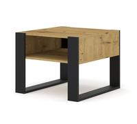 Mesa baja mondi 60x60x47 crema & negro