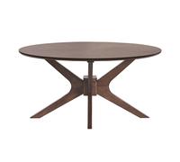 Miliboo DIELLI - Mesa baja ovalada (90 cm), color nogal