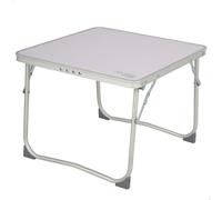 Mesa baja plegable aluminio AKTIVE, 40x40x30 cm, color malva, estructura ligera con tablero mdf, topes antivuelco, compacta y estable, soporta 20 kg, ideal camping, playa, picnic, terraza, fácil