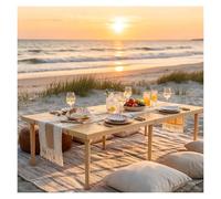 Mesa Baja Plegable de Madera Folding Balcony Table Superficie Lisa Uniforme