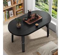 Mesa Baja Plegable Sin Ensamblaje, Mesa De Té Baja Japonesa De Madera Maciza, para Tatami(D,70cm)