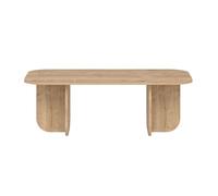 Mesa baja rectangular con tablero de bordes redondeados l120 cm - becaj