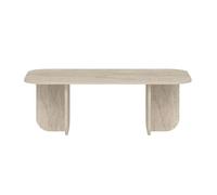 Mesa baja rectangular con tablero de bordes redondeados l120 cm - becaj