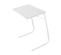 Mesa bandeja de cama ajustable Evelots, la Mesa plegable portátil, color blanco