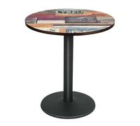 Mesa Bar Mesa de cocina, mesa de bistro para comedor, sala de recepción, base de metal, comedor-de pie, 60 x 60 x 72 cm (D)
