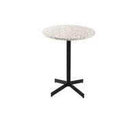 Mesa Bistró Redonda de Terrazzo y Metal Negro D60 cm MEERA