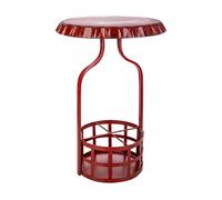Mesa botellero de metal roja 42x42x60