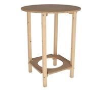 Mesa camilla gazte redonda, acabado sin barniz, 90x90x75 cm 75 cm