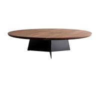Mesa central moderna Mesa de centro escandinava creativa de madera, pequeño apartamento, sala de estar, mesa redonda de madera maciza, mesa auxiliar retro para sala de estar Café Mesa auxiliar(90 cm)