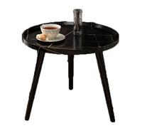 mesa centro Mesa de centro redonda sencilla, estilo industrial, mesa auxiliar for sofá, mesita de noche, mesa de esquina, adecuada for el hogar, la oficina, B&B y el hotel. blanca(Noir,60CM)