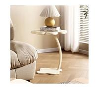 Mesa centro salón Mesa auxiliar con acento creativo, mesa de centro, bandeja flores, superior, mesita noche familiar, comedor o sala estar, moderna, base metal en forma mariposa centro(Beige)