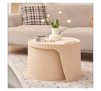 Mesa centro salón Moderna mesa de centro plegable anidada, mesas redondas escalables for sala estar, cafetería, central elegante, decorativas apilables, que se expanden hasta 41.3"(Apricot)