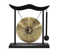 Mesa China Gong Feng Shui, Campana de Escritorio de meditación con mazo, carillón de Viento de Mesa Retro para decoración de hogar y Oficina