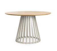 Mesa Cillian D120 Gris Cálido/Natural