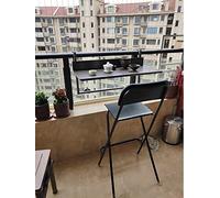Mesa colgante ajustable para montar en la pared, escritorio lateral plegable al aire libre para balcón y jardín, estante de barandilla para ahorrar espacio, estante de café fácil de instalar, ideal