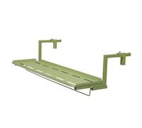 Mesa colgante ajustable verde para balcón, mesa plegable con barandilla para ahorrar espacio, barra de balcón de 60 x 25 cm, perfecta para pequeños y comedor al aire libre