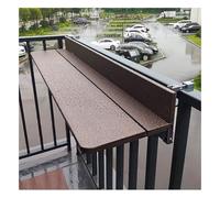 Mesa colgante con barandilla de balcón, barra exterior plegable,mesa auxiliar plegable,Se pliega a tan solo 9 cm,Ahorra espacio,para Exterior, jardín, Oficina, Patio(L60*w27cm/L23.6*W10.6IN)