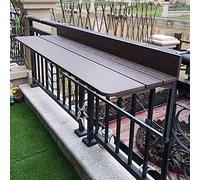 Mesa Colgante, Mesa Plegable para balcón, Mesa Colgante para barandilla, Escritorio Plegable de Altura Regulable Fabricado en Madera Maciza (tamaño: 120 x 37 cm)