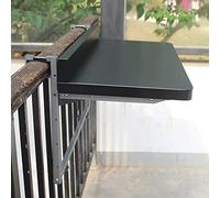 Mesa colgante plegable para balcón, altura ajustable, 5 niveles, mesa de bistró compacta montada en la pared para patio y jardín, escritorio plegable que ahorra espacio para uso en barandillas