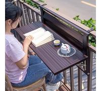 Mesa Colgante Plegable para Exteriores, Ideal para balcón y jardín, Mesa Auxiliar portátil para terraza, alféizar y terraza, Escritorio elevable Que Ahorra Espacio para café y Bebidas.
