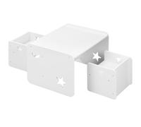 Mesa con 2 Sillas, Juego de Mesa y Sillas, Juego de Asientos, Mesa de Actividades Multifuncional para Niños, Asiento, Escritorio de Estudio, para Hogar, Guardería, Sala de Juegos, Dibujo, Lectura