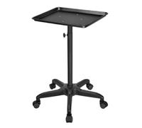 Mesa con Ruedas Carro Con Bandeja For Salón, Carrito Con Ruedas, Altura Ajustable, Carrito De Almacenamiento, Carrito Utilitario For Clínica, Spa, Bandeja Con Ruedas Carrito de Cocina(Black)