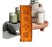 Mesa con símbolos antiguos, decoración de escritorio | Cartel de madera grabada - Para propietarios de casas, coleccionistas, apartamento, salón, dormitorio, entrada, pasillo,