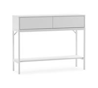 Mesa consola auri 2 cajones color blanco