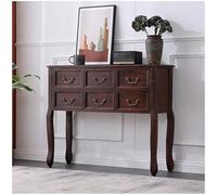 Mesa Consola con Almacenamiento, Mesa de sofá con cajones, Mesa de Entrada rústica, Mesa detrás del sofá, Mesa de vestíbulo, Mesa Decorativa for Pasillo/Sala de Estar(Dark Brown,Large)