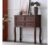 Mesa Consola con Almacenamiento, Mesa de sofá con cajones, Mesa de Entrada rústica, Mesa detrás del sofá, Mesa de vestíbulo, Mesa Decorativa for Pasillo/Sala de Estar(Dark Brown,Small)