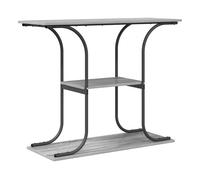 Mesa consola con estante gris sonoma 101 x 35 x 80.5 cm