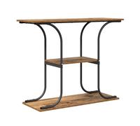 Mesa consola con estante madera vieja 101 x 35 x 80.5 cm