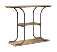 Mesa consola con estante roble artisan 101 x 35 x 80.5 cm