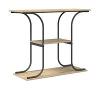 Mesa consola con estante roble sonoma 101 x 35 x 80.5 cm
