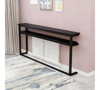 Mesa consola con estantes abiertos de 2 niveles para sala de estar, cocina, dormitorio, estante de cubierta de radiador, 180 x 15 x 80 cm