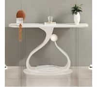 Mesa consola de entrada con parte superior de mármol sintético, mejora el espacio de vida detrás del sofá o sofá