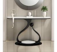 Mesa consola de entrada con parte superior de mármol sintético, mejora el espacio de vida detrás del sofá o sofá