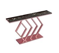 Mesa consola de granja, acento de hierro con esquinas redondeadas, soporte de carga estable para decoración de entrada y sala de estar