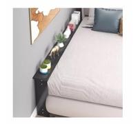 Mesa consola de madera maciza negra, mesa de sofá para entrada y detrás del sofá, mesa auxiliar delgada y estante (100 x 10 x 65 cm), decoración moderna para el hogar y ahorro de espacio